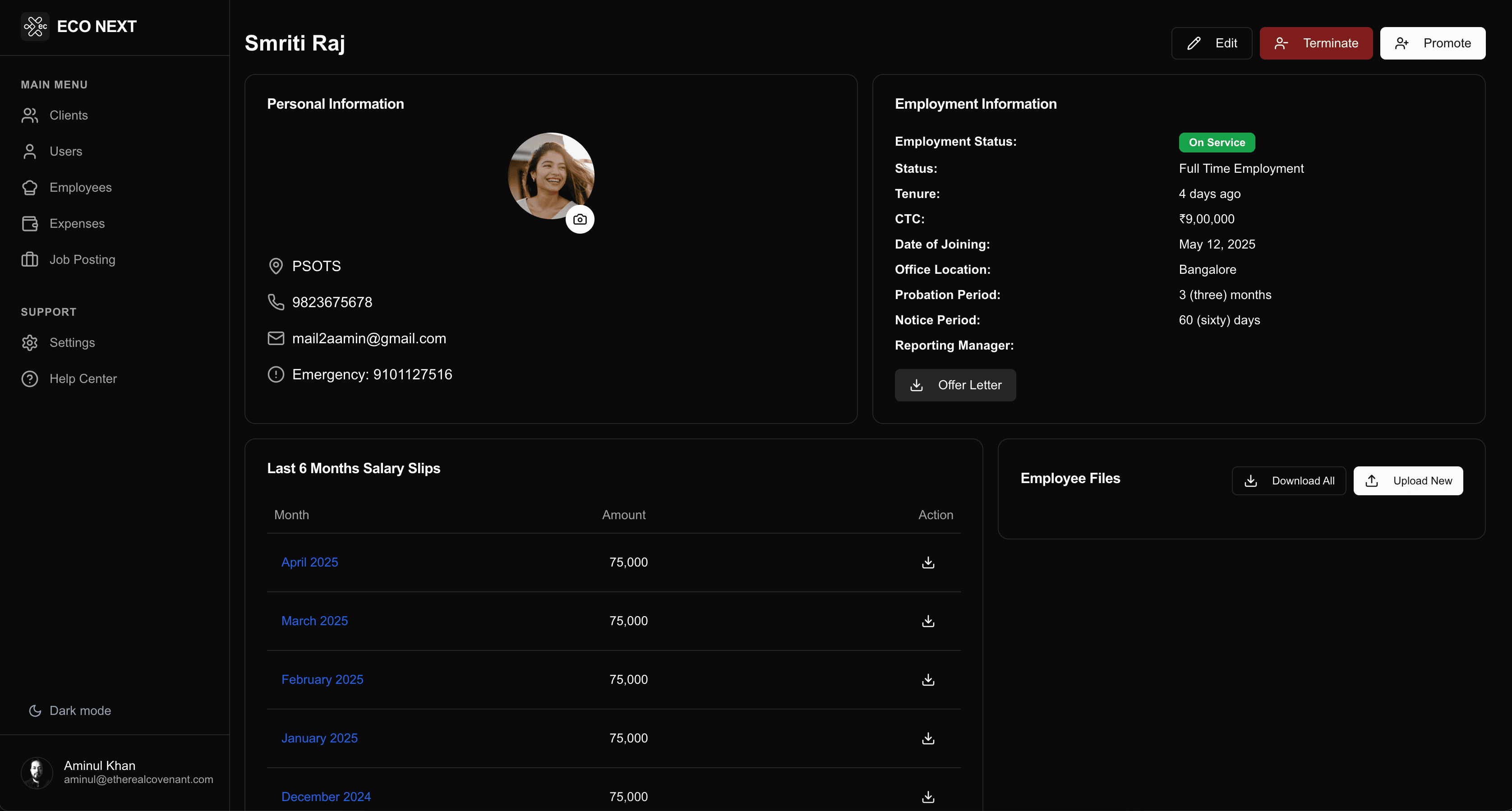 ECO Next Employee Profile